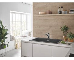 GROHE Eurosmart 33281003 Einhand-Spültischbatterie, niedriger Auslauf, 1/2" Chrom