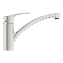 GROHE Eurosmart 33281DC3 Einhand-Spültischbatterie, niedriger Auslauf, 1/2" Edelstahl - Supersteel