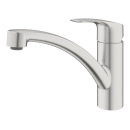 GROHE Eurosmart 33281DC3 Einhand-Spültischbatterie, niedriger Auslauf, 1/2" Edelstahl - Supersteel