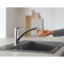 GROHE Eurosmart 33281DC3 Einhand-Spültischbatterie, niedriger Auslauf, 1/2" Edelstahl - Supersteel