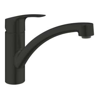 GROHE Eurosmart 332812433 Einhand-Spültischbatterie, niedriger Auslauf, 1/2" Schwarz - Matt Black