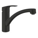 GROHE Eurosmart 332812433 Einhand-Spültischbatterie, niedriger Auslauf, 1/2" Schwarz - Matt Black