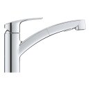 GROHE Eurosmart 30305001 Einhand-Spültischbatterie, herausziehbare Dual-Brause, Laminarstrahl, niedriger Auslauf, 1/2", Chrom