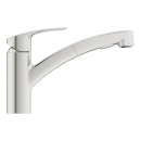 GROHE Eurosmart 30305DC1 Einhand-Spültischbatterie, herausziehbare Dual-Brause, Laminarstrahl, niedriger Auslauf, 1/2", Edelstahl - Supersteel