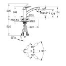GROHE Eurosmart 30305DC1 Einhand-Spültischbatterie, herausziehbare Dual-Brause, Laminarstrahl, niedriger Auslauf, 1/2", Edelstahl - Supersteel