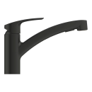 GROHE Eurosmart 303052431 Einhand-Spültischbatterie, herausziehbare Dual-Brause, Laminarstrahl, niedriger Auslauf, 1/2", Schwarz - Matt Black