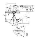 GROHE Eurosmart 1012310000 Niederdruck, Einhand-Spültischbatterie, herausziehbarer Dual-Brause, Laminarstrahl, niedriger Auslauf, 1/2", Chrom