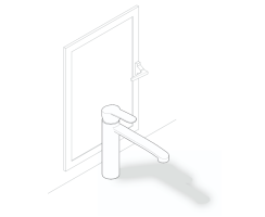 GROHE Eurosmart 1012320000 Vor-Fenster-Montage, Einhand-Spültischbatterie, herausziehbarer Dual-Brause, Laminarstrahl, niedriger Auslauf, 1/2", Chrom