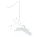GROHE Eurosmart 1012320000 Vor-Fenster-Montage, Einhand-Spültischbatterie, herausziehbarer Dual-Brause, Laminarstrahl, niedriger Auslauf, 1/2", Chrom