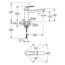 GROHE Eurosmart 30463000 Einhand-Spültischbatterie, mittelhoher Auslauf, 1/2" Chrom