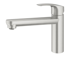 GROHE Eurosmart 30463DC0 Einhand-Spültischbatterie, mittelhoher Auslauf, 1/2" Edelstahl - Supersteel