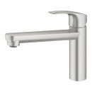 GROHE Eurosmart 30463DC0 Einhand-Spültischbatterie, mittelhoher Auslauf, 1/2" Edelstahl - Supersteel