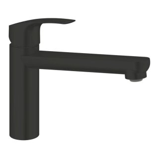 GROHE Eurosmart 304632430 Einhand-Spültischbatterie, mittelhoher Auslauf, 1/2" Schwarz - Matt Black