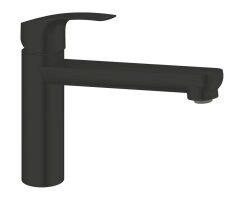 GROHE Eurosmart 304632430 Einhand-Spültischbatterie, mittelhoher Auslauf, 1/2" Schwarz - Matt Black