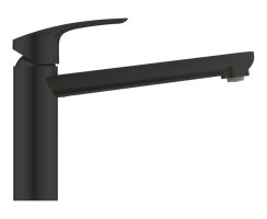 GROHE Eurosmart 304632430 Einhand-Spültischbatterie, mittelhoher Auslauf, 1/2" Schwarz - Matt Black