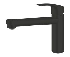 GROHE Eurosmart 304632430 Einhand-Spültischbatterie, mittelhoher Auslauf, 1/2" Schwarz - Matt Black