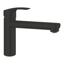 GROHE Eurosmart 304632430 Einhand-Spültischbatterie, mittelhoher Auslauf, 1/2" Schwarz - Matt Black