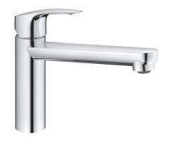 GROHE Eurosmart 30617000 Vor-Fenster-Montage, Einhand-Spültischbatterie, mittelhoher Auslauf, 1/2", Chrom