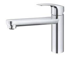 GROHE Eurosmart 30617000 Vor-Fenster-Montage, Einhand-Spültischbatterie, mittelhoher Auslauf, 1/2", Chrom