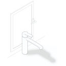 GROHE Eurosmart 30617000 Vor-Fenster-Montage, Einhand-Spültischbatterie, mittelhoher Auslauf, 1/2", Chrom