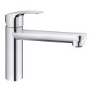 GROHE Eurosmart 1012330000 Niederdruck, Einhand-Spültischbatterie, mittelhoher Auslauf, 1/2", Chrom