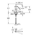 GROHE Eurosmart 30618000 Vor-Fenster-Montage, Einhand-Spültischbatterie, hoher U-förmiger Auslauf, 1/2", Chrom