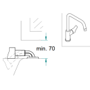 GROHE Eurosmart 30618000 Vor-Fenster-Montage, Einhand-Spültischbatterie, hoher U-förmiger Auslauf, 1/2", Chrom