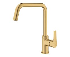GROHE Eurosmart 30567GN0 Einhand-Spültischbatterie, hoher Auslauf, 1/2" Gold - Cool Sunrise gebürstet