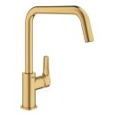 GROHE Eurosmart 30567GN0 Einhand-Spültischbatterie, hoher Auslauf, 1/2" Gold - Cool Sunrise gebürstet