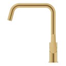 GROHE Eurosmart 30567GN0 Einhand-Spültischbatterie, hoher Auslauf, 1/2" Gold - Cool Sunrise gebürstet