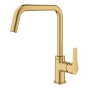 GROHE Eurosmart 30567GN0 Einhand-Spültischbatterie, hoher Auslauf, 1/2" Gold - Cool Sunrise gebürstet