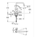 GROHE Eurosmart 30567GN0 Einhand-Spültischbatterie, hoher Auslauf, 1/2" Gold - Cool Sunrise gebürstet
