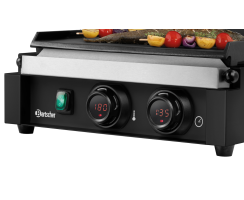 Bartscher Kontaktgrill "Panini-MDI" 1GR S Grillfläche oben gerillt unten glatt, Digital-Anzeige, 150607