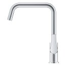GROHE Eurosmart 1012340000 Niederdruck, Einhand-Spültischbatterie, hoher U-förmiger Auslauf, 1/2", Chrom