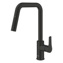 GROHE Eurosmart 306192430 Einhand-Spültischbatterie, herausziehbare Dual-Spülbrause, hoher Auslauf, 1/2", Edelstahl-Optik - Schwarz - Matt Black
