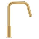 GROHE Eurosmart 30619GN0 Einhand-Spültischbatterie, herausziehbare Dual-Spülbrause, hoher Auslauf, 1/2", Gold - Cool Sunrise gebürstet