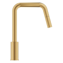 GROHE Eurosmart 30619GN0 Einhand-Spültischbatterie, herausziehbare Dual-Spülbrause, hoher Auslauf, 1/2", Gold - Cool Sunrise gebürstet