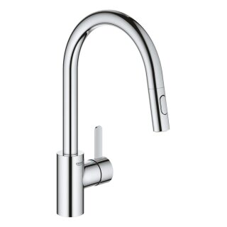 GROHE Eurosmart Cosmopolitan 31481001 Einhand-Spültischbatterie, herausziehbare Dual-Spülbrause, hoher Auslauf, 1/2", Chrom