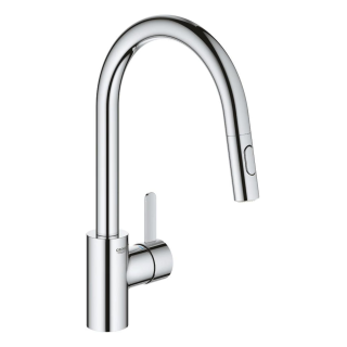 GROHE Eurosmart Cosmopolitan 31481001 Einhand-Spültischbatterie, herausziehbare Dual-Spülbrause, hoher Auslauf, 1/2", Chrom
