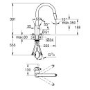 GROHE Eurosmart Cosmopolitan 31481001 Einhand-Spültischbatterie, herausziehbare Dual-Spülbrause, hoher Auslauf, 1/2", Chrom