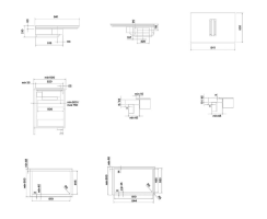 falmec Zero Easy Induktions-Muldenlüfter Umluft - 84 cm - Mattschwarz - 600 m³/h, 103880 - sofort Lieferbar
