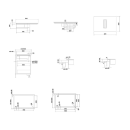 falmec Zero Easy Induktions-Muldenlüfter Umluft - 84 cm - Mattschwarz - 600 m³/h, 103880 - sofort Lieferbar