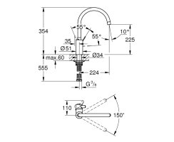 GROHE Eurosmart Cosmopolitan 3284320E...