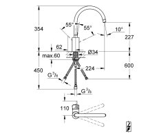 GROHE Eurosmart Cosmopolitan 31180000 Niederdruck,...