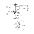 GROHE Eurosmart Cosmopolitan 30193000 Einhand-Spültischbatterie, mittelhoher Auslauf, DN 15 Chrom
