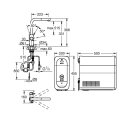 GROHE 31539000 Blue Home Trinkwasserarmatur, ausziehbar, Starter Kit, L-Auslauf, chrom (Vorführgerät)