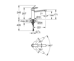 GROHE Eurosmart Cosmopolitan 30193DC0...