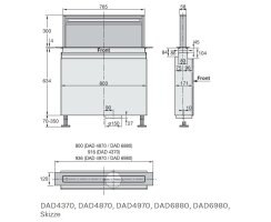 Miele Downdraft DAD 6980 Levantar Ambient - Obsidianschwarz - Breite 93,6 cm