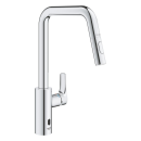 GROHE Eurosmart 1012350000 Einhand-Spültischbatterie, herausziehbar, hoher Auslauf, 1/2", Chrom