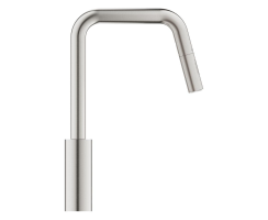 GROHE Eurosmart 101235DC00 Einhand-Spültischbatterie, herausziehbar, hoher Auslauf, 1/2", Supersteel